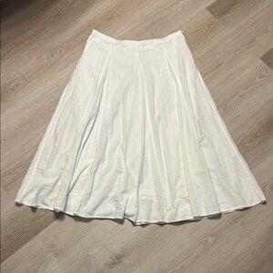 Vintage Old Navy Flowy A Line White Skirt Sz Medium